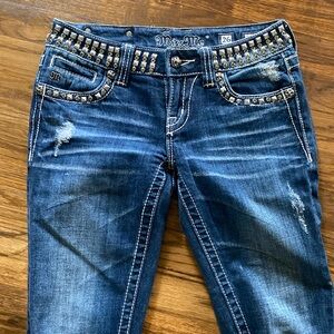 Miss me, pyramid studded, skinny jeans